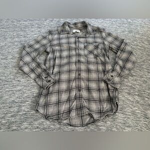TNA Plaid Button Up Flannel Shirt Ladies XXS